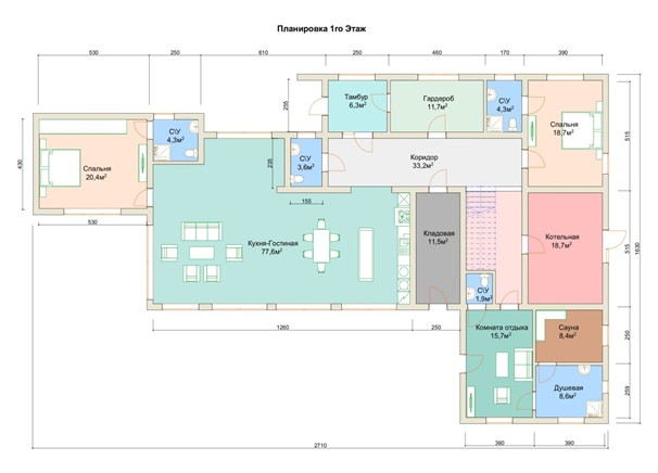 2х этажный дом